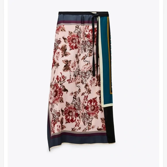 Zara | Skirts | Mulberry Silk Scarf Printed Wrap Limited Edition M